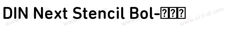 DIN Next Stencil Bol字体转换